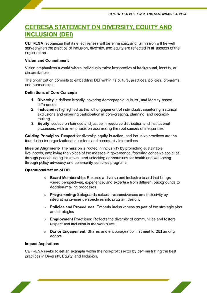 thumbnail of CEFRESA DEI – STATEMENT 2025